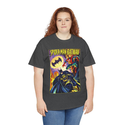 Batman/Spider-Man Shirt - Mark Bagley Art - DC Comics/Marvel Comics Cross-Over From the 1990s
