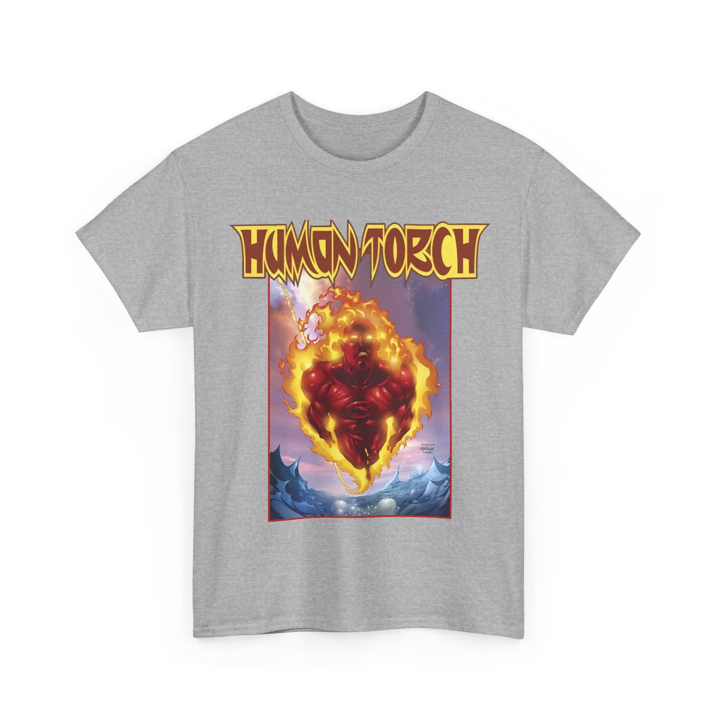 Human Torch T-Shirt - Howard Porter Art - Marvel Comics