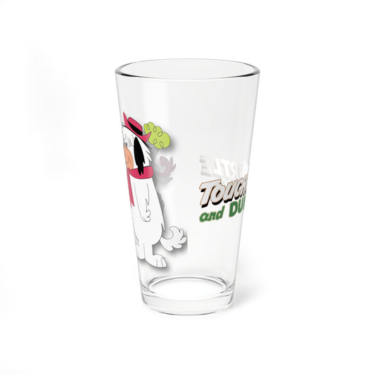 Touché Turtle & Dum Dum Pint Glass, 16oz - Hanna-Barbera Cartoon 1960s TV - Heroic Fencers - Touché away! - Animated Classic