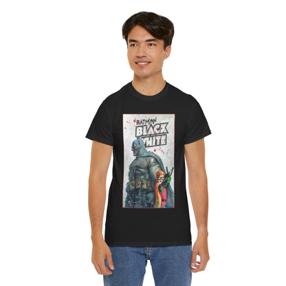 Batman: Black & White T-Shirt - Bill Sienkiewicz Art - Dark Knight Returns - Batman & Robin (Carrie Kelley) - DC Comics