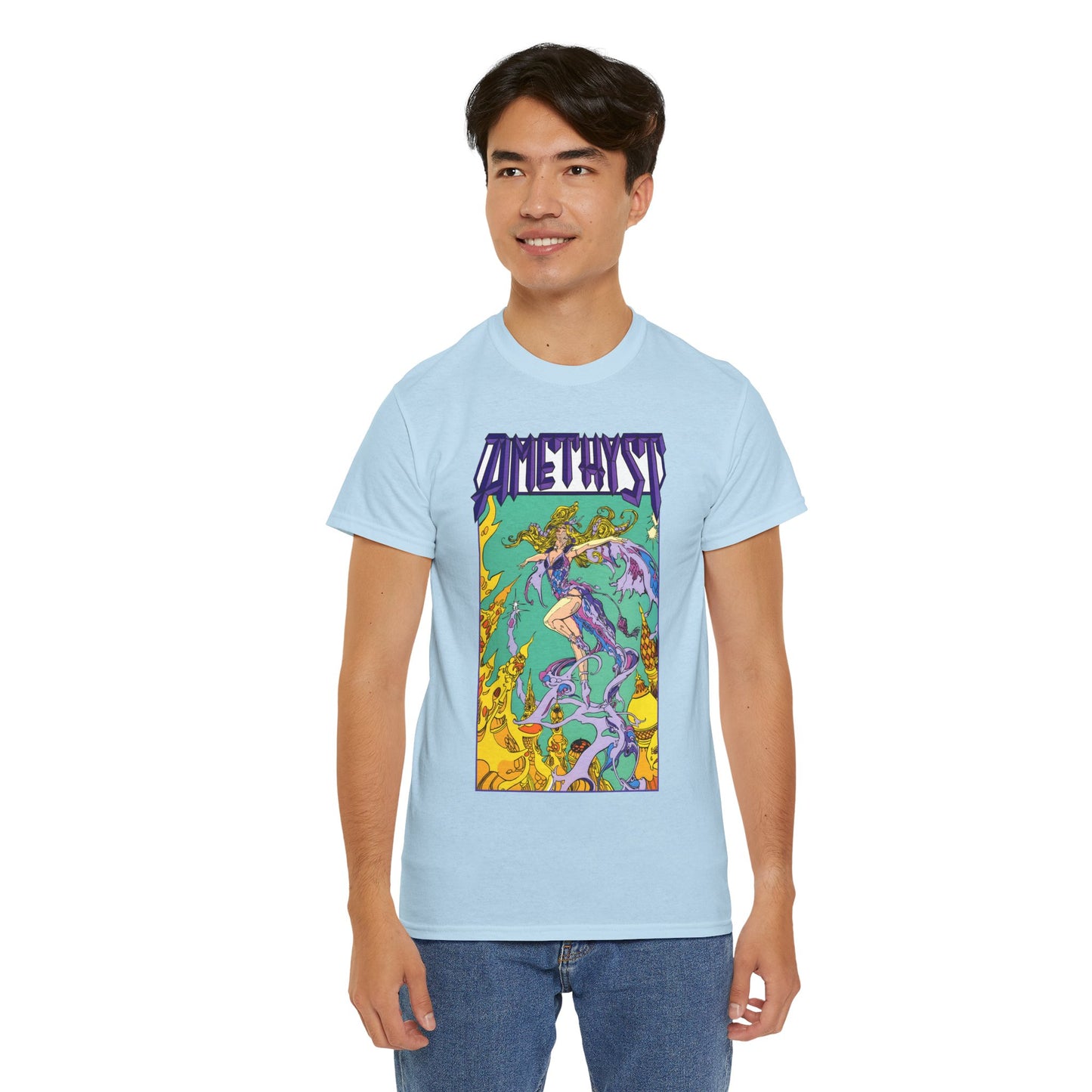 Amethyst T-Shirt - Esteban Maroto Art - Princess of Gemworld - 1980s Series - DC Comics