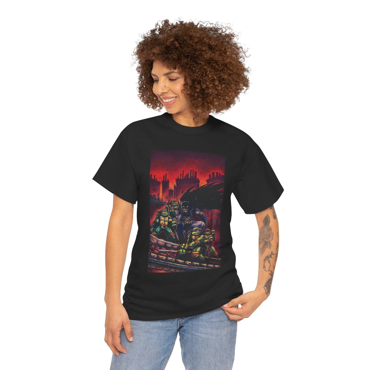 Batman & Teenage Mutant Ninja Turtles T-Shirt - Kevin Eastman Art - TNMT - DC Comics