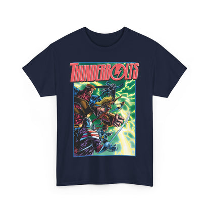 Thunderbolts T-Shirt - Amazing Mark Bagley Art - Citizen V, MACH-1, Atlas, Songbird, Fixer, Techno - Marvel Comics Characters - Avengers Connection