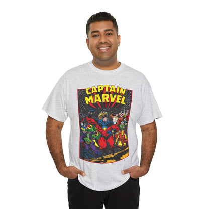 Captain Marvel T-Shirt - Marvel Comics - Jim Starlin Art - Mar-Vell - Kree - Cosmic Hero