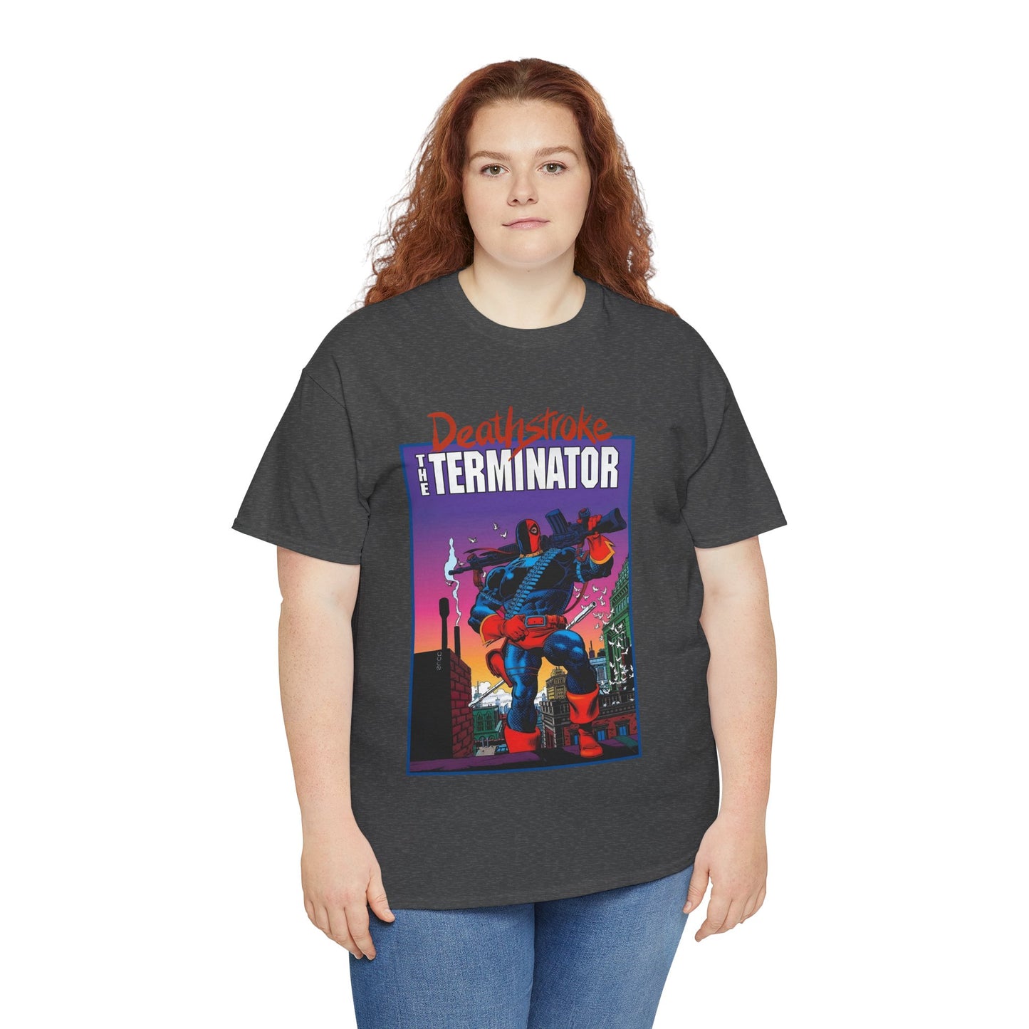 Deathstroke The Terminator T-Shirt - Mike Zeck Art - New Teen Titans Foe & Mercenary - Slade Wilson, Father of Jericho and Ravager - DC Comics - #1 Cover