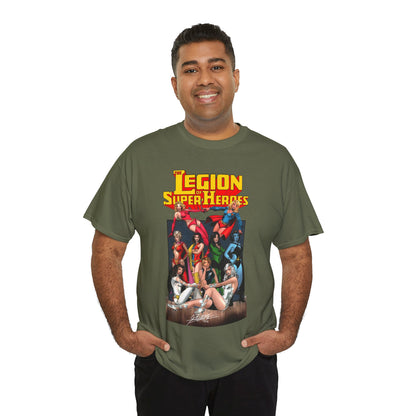 Legion of Super-Heroes T-Shirt - George Perez Art - Saturn Girl, Supergirl, Dream Girl, Shadow Lass, Phantom Girl - The Super Woman of LOSH - DC Comics