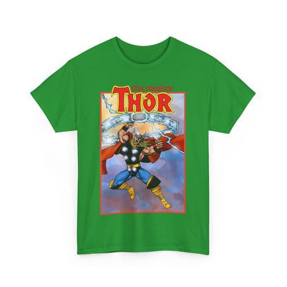The Mighty Thor T-Shirt - George Perez Art - Mjolnir - Avengers Member - God of Thunder - Asgard Warrior - Marvel Comics