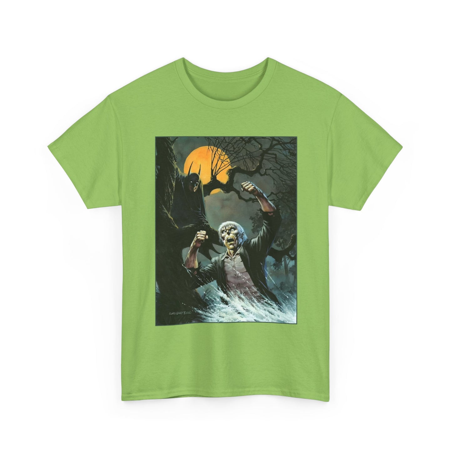Solomon Grundy T-Shirt - Bernie Wrightson Art - Batman Watching From the Trees - DC Comics