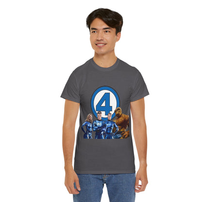 Fantastic Four T-Shirt - Alex Ross Art - 2025 MCU Movie - Iconic Marvel Comics Characters - Human Torch, Invisible Woman, The Thing, Reed Richards