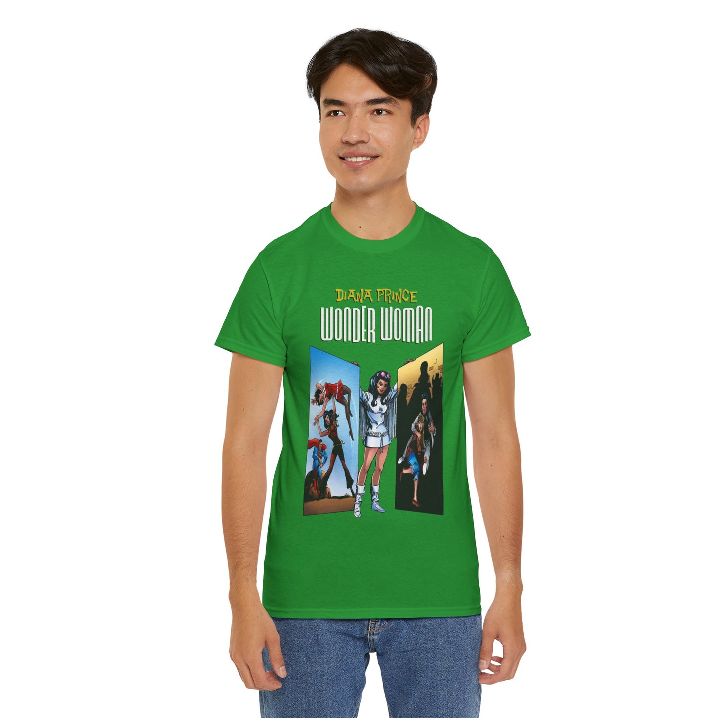 Diana Prince Wonder Woman  T-Shirt - 1970s White Suit Years - Bronze Age DC Comics