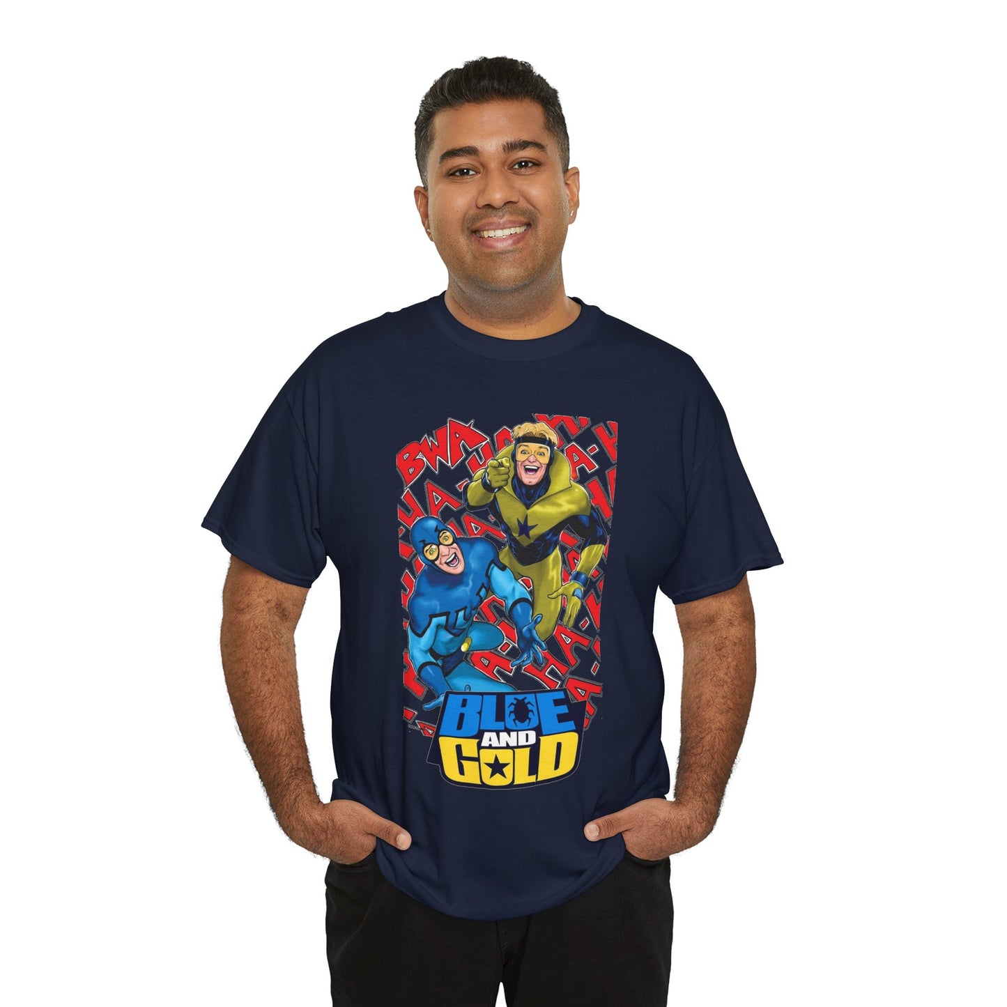 Booster Gold & Blue Beetle T-Shirt - DC Comics - Justice League International Members - Ted Kord