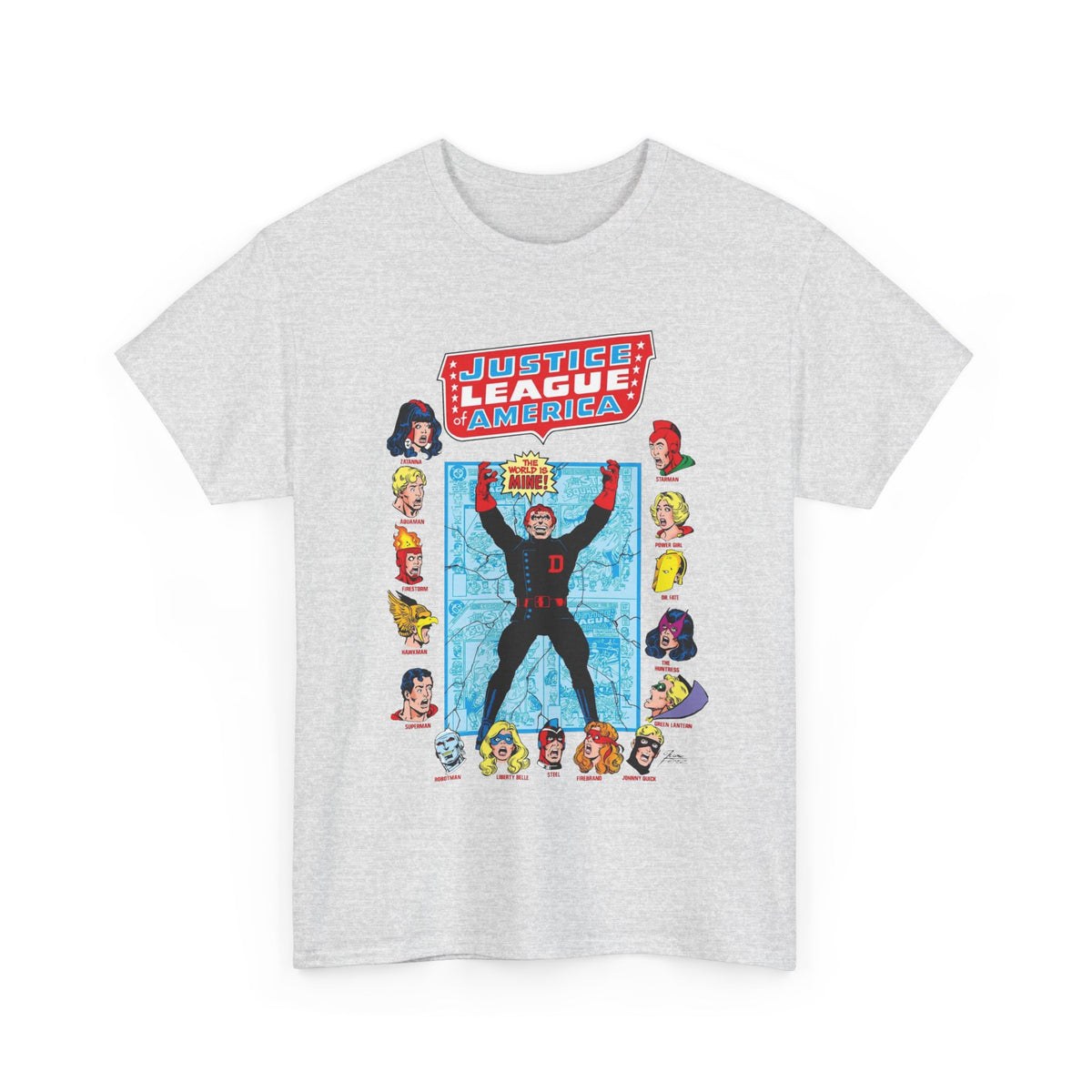 Justice League of America T-Shirt - George Perez Art - Justice Society, All-Star Squadron Team-Up DC Comics