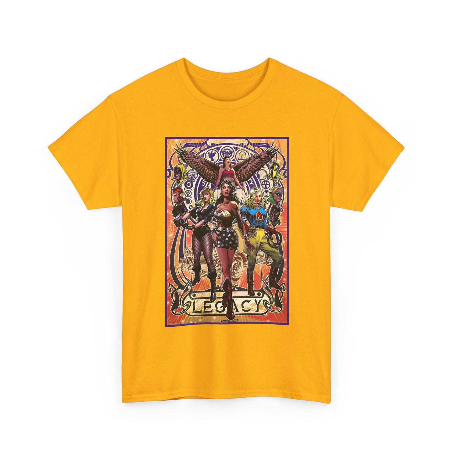 Justice Society T-Shirt - Tony Harris Art - Wonder Woman, Liberty Belle, Black Canary, Hawkgirl - JSA - DC Comics