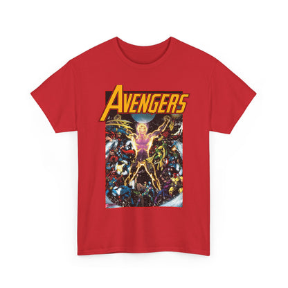 Avengers T-Shirt - George Perez Art - Korvac Saga - Guardians of the Galaxy - Thor, Captain America, Iron Man, Scarlet Witch, Vision, Wonder Man, Hawkeye - Marvel Comics