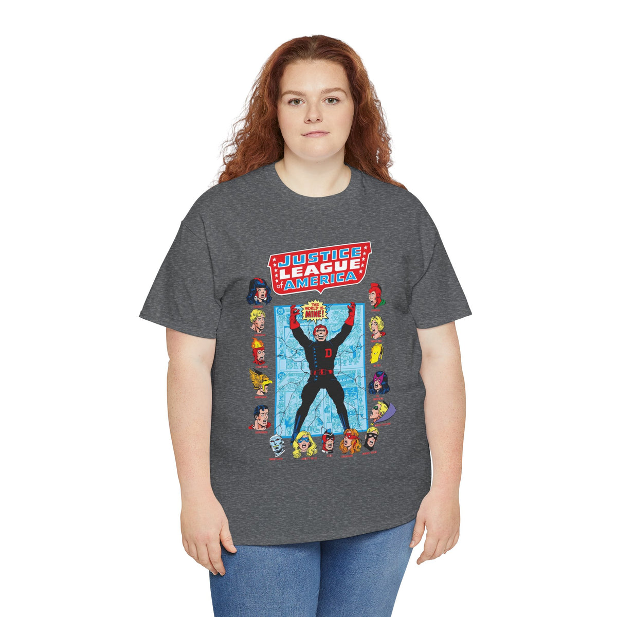 Justice League of America T-Shirt - George Perez Art - Justice Society, All-Star Squadron Team-Up DC Comics