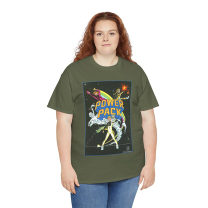 Power Pack T-Shirt - June Brigman, Roy Richardson, Bob Share Art - Ad Recreation - Marvel Comics