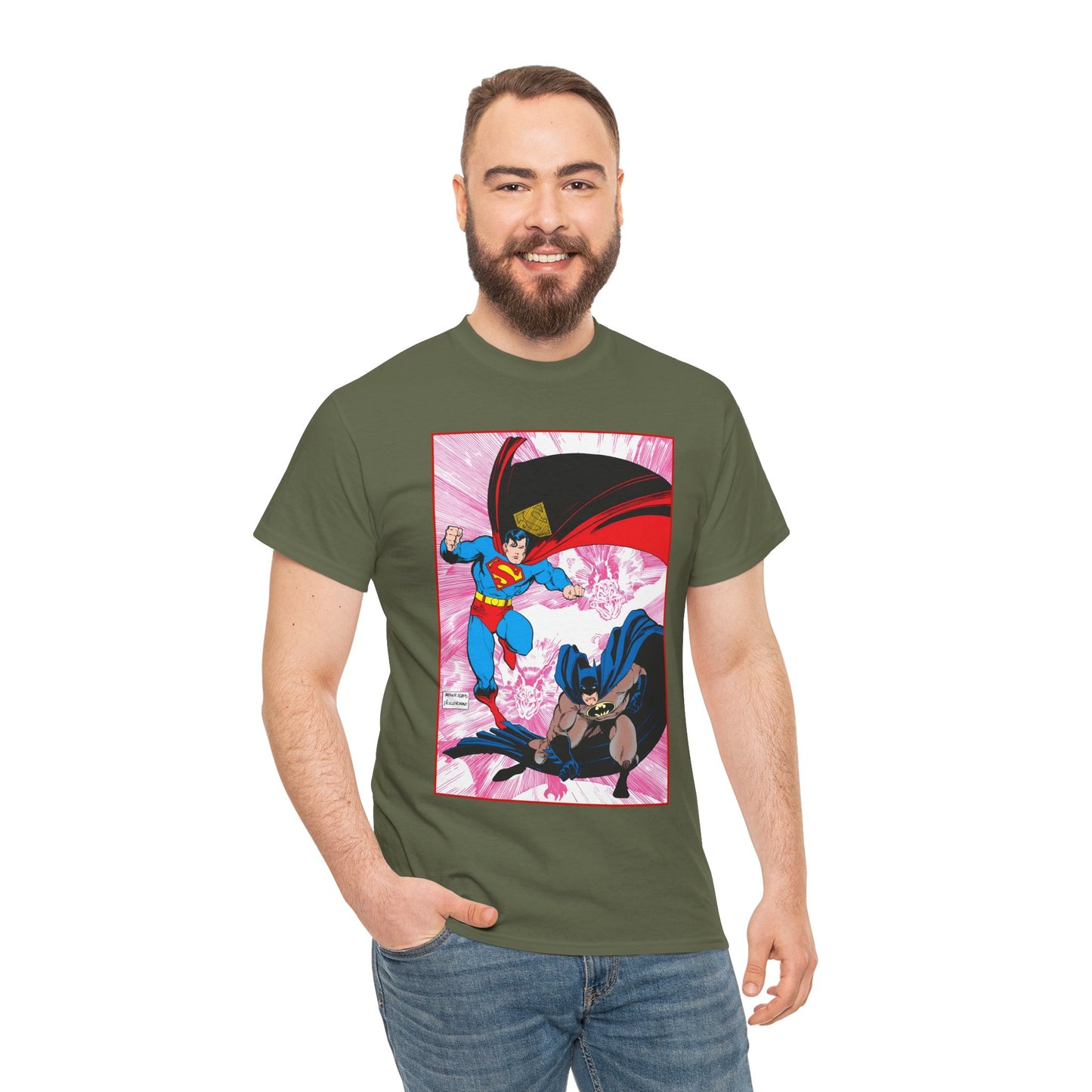 Batman Vs Superman T-Shirt - Arthur Adams Art - Action Comics Annual #1 Cover - DC Comics