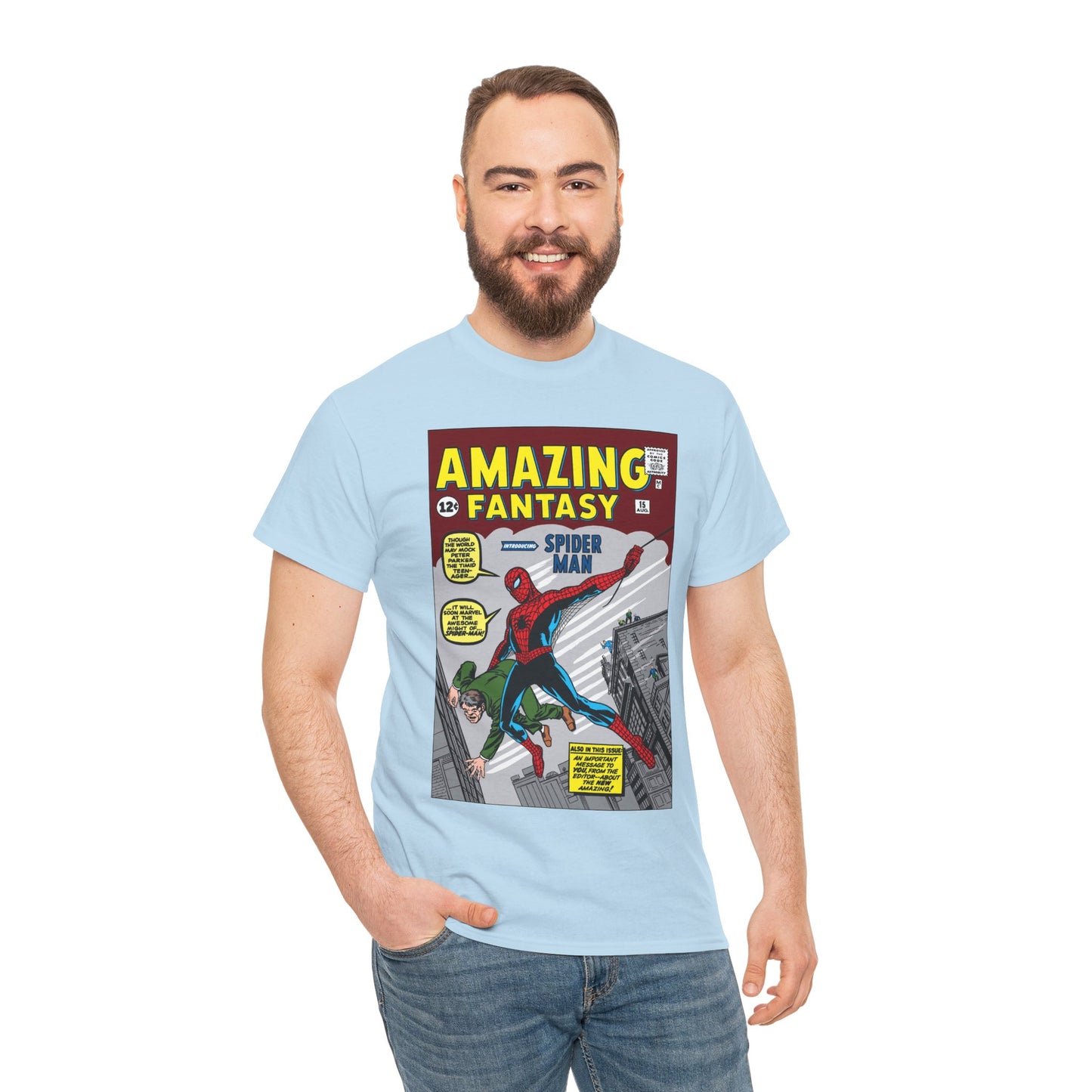 Amazing Fantasy #15 T-Shirt - Steve Ditko Art - 1st Appearance of Spider-Man - 2026 Movie - Marvel Comics