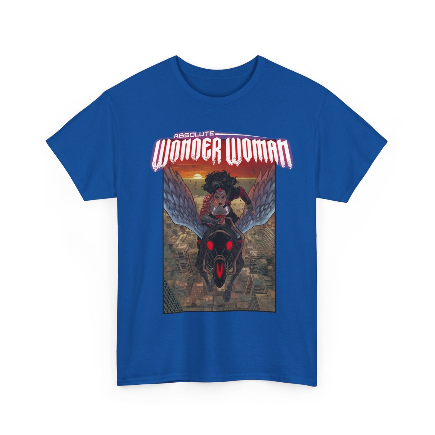 Absolute Wonder Woman T-Shirt - Hayden Sherman Art - DC Comics All-In - Raised in Hell by Circe - Riding Pegasus