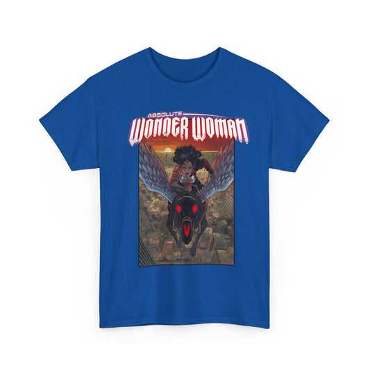Absolute Wonder Woman T-Shirt - Hayden Sherman Art - DC Comics All-In - Raised in Hell by Circe - Riding Pegasus