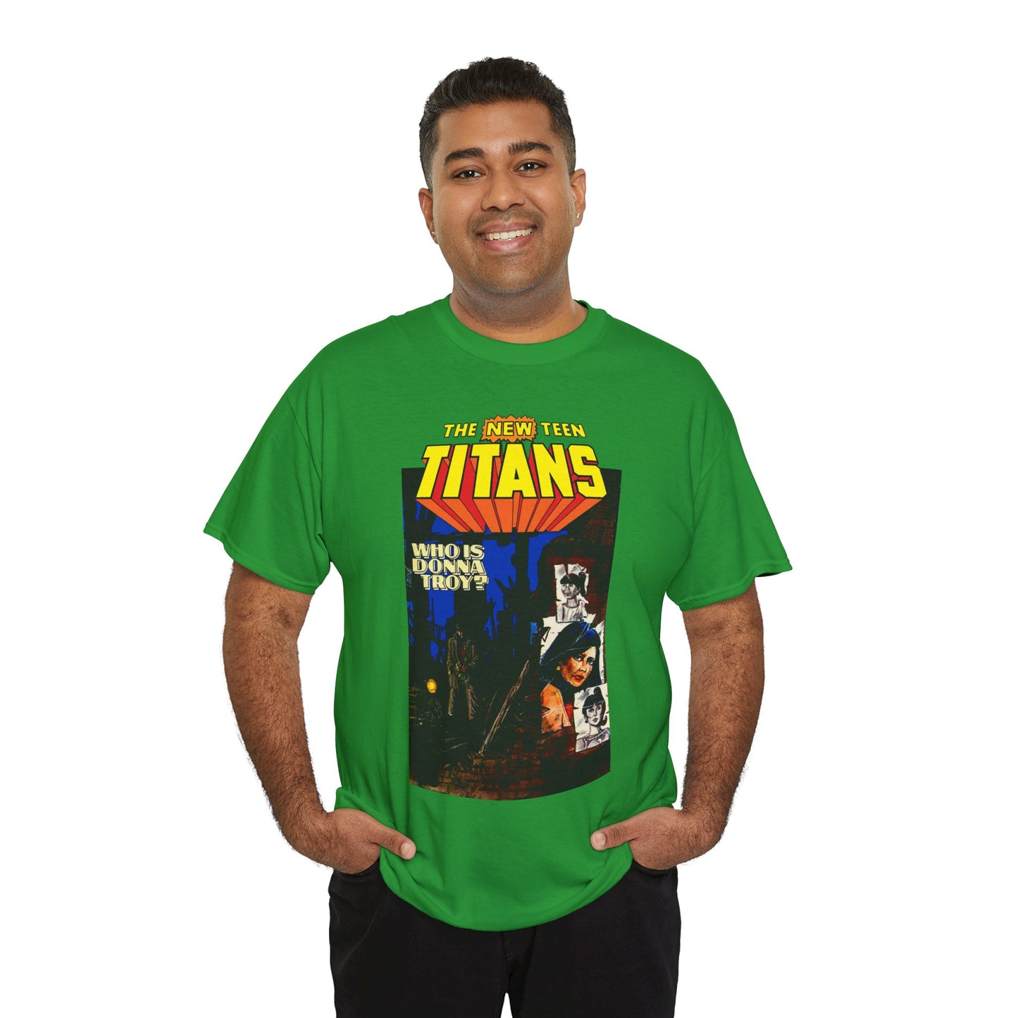 New Teen Titans T-Shirt - Classic George Perez Art - Who is Donna Troy? - Iconic Story and Cover - Robin/Dick Grayson - Popular DC Comics 1980s Series