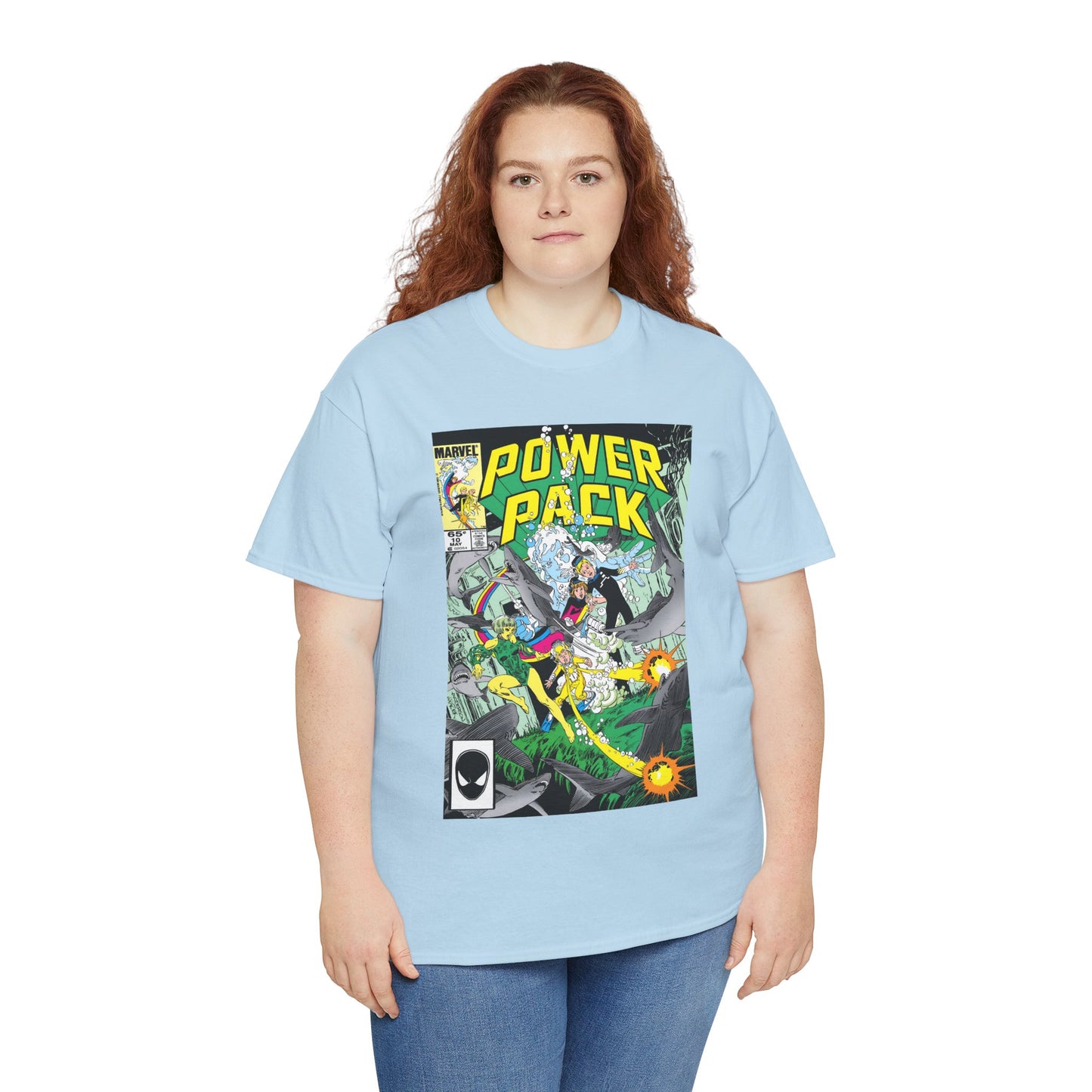 Power Pack #10 T-Shirt - With Marrina from Alpha Flight - Marvel Comics