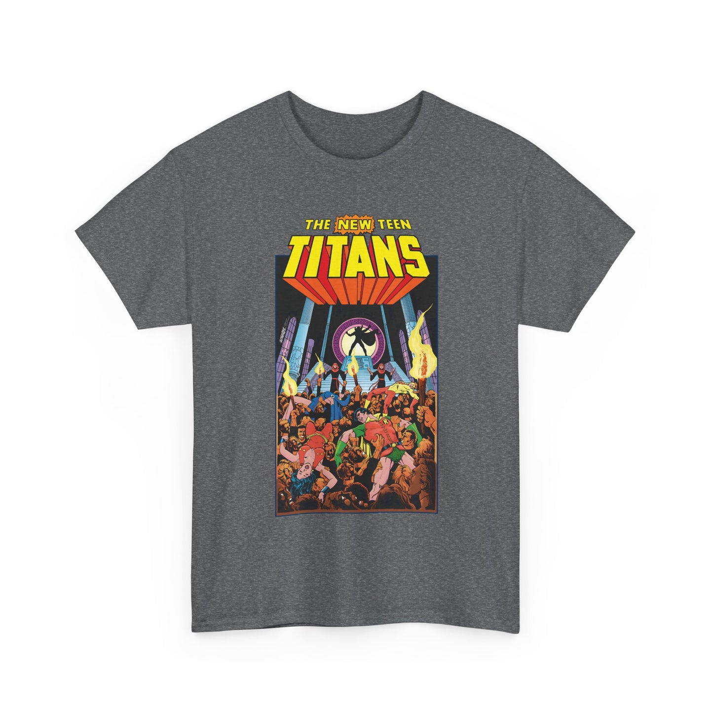 New Teen Titans T-Shirt - George Perez Art - #22 Cover - Wonder Girl, Robin, Raven, Kid Flash - Brother Blood Story - DC Comics