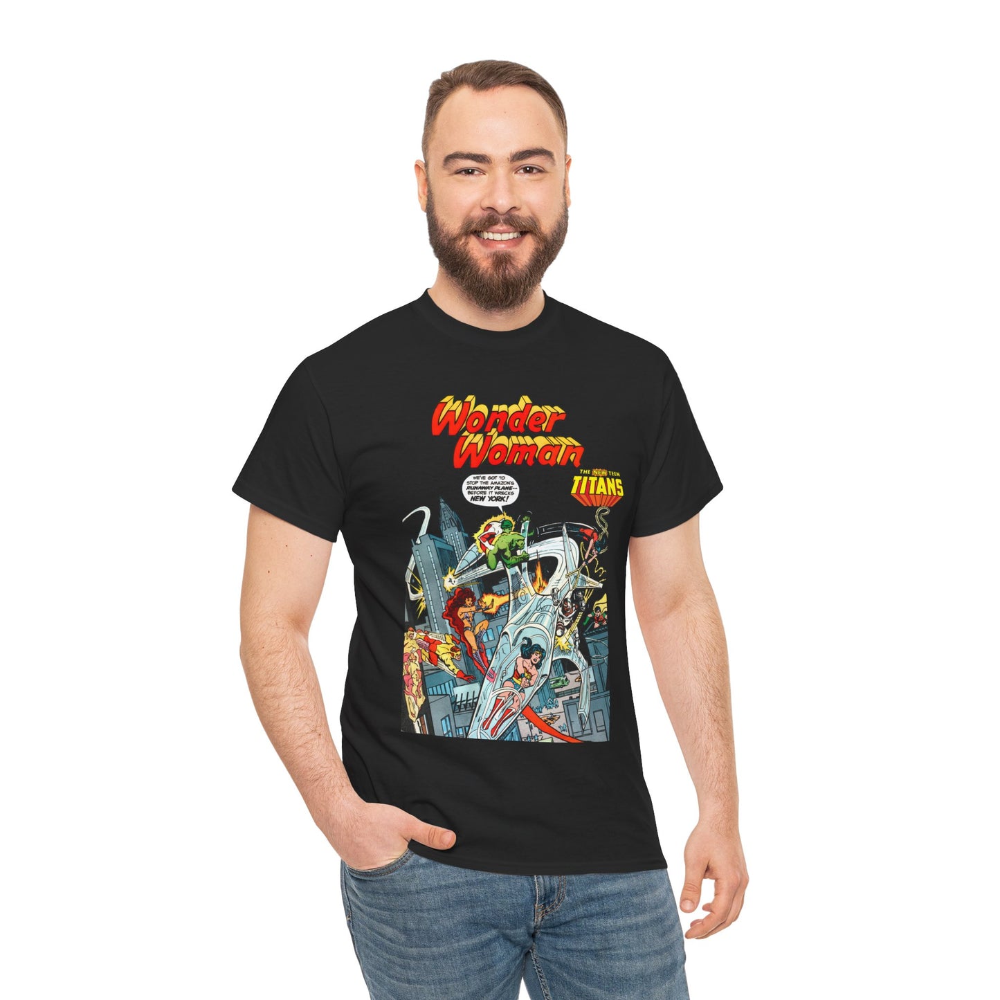 Wonder Woman/New Teen Titans T-Shirt - Ross Andru Art - Wonder Girl, Starfire, Cyborg, Raven - #287 Cover Art - DC Comics