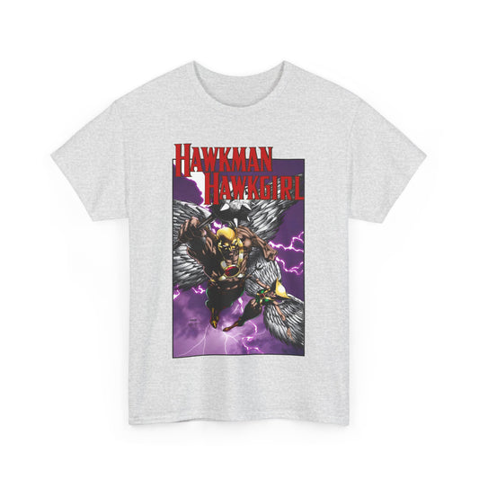 Hawkman & Hawkgirl T-Shirt - David Finch Art - Carter & Shayera Hall - JLA & JSA Members - DC Comics