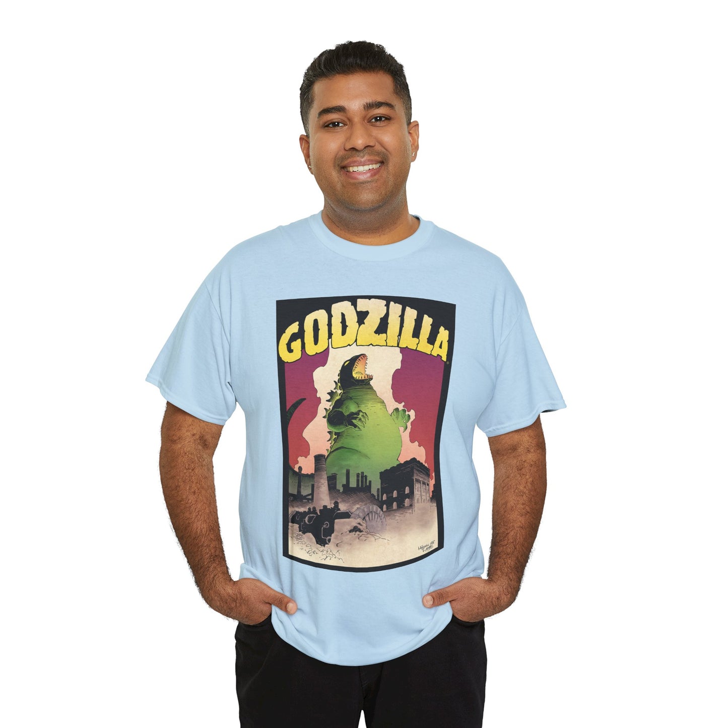Godzilla T-Shirt - Mike Mignola Art - 1987 Portfolio Artwork - Dark Horse Comics