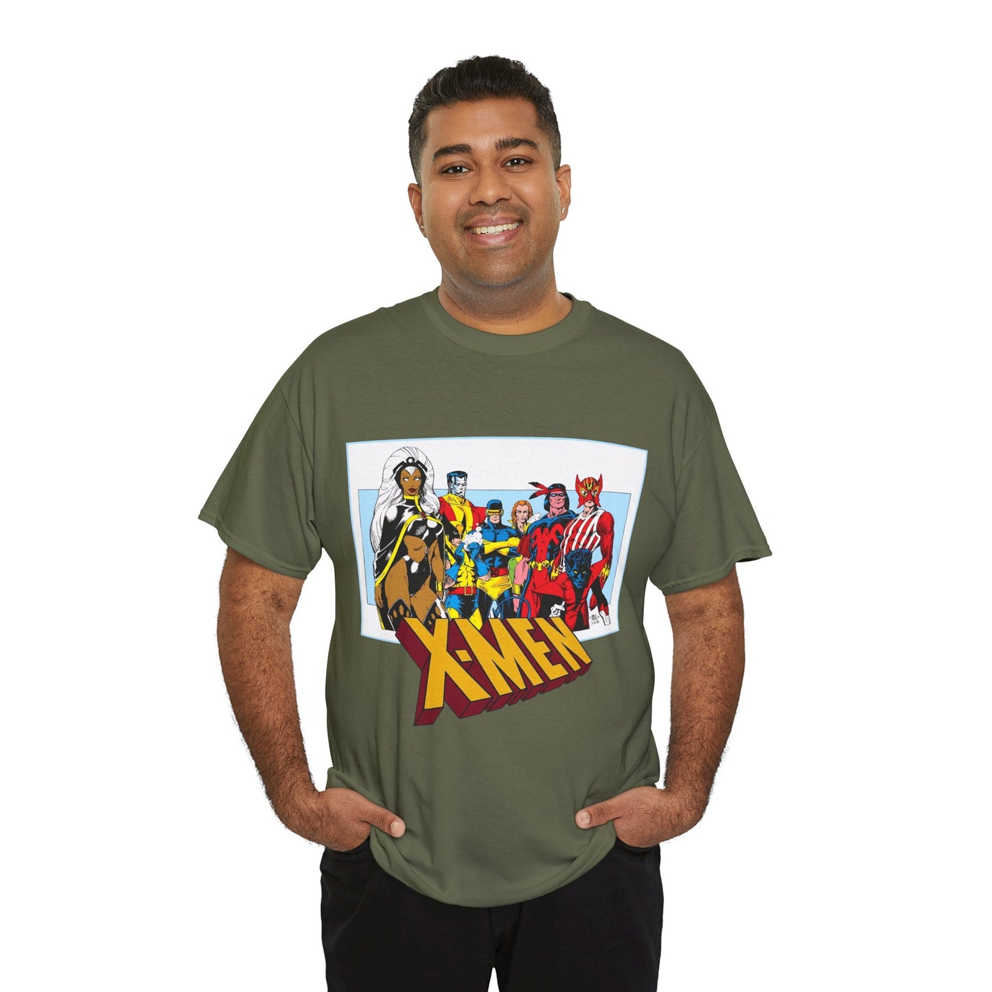 X-Men T-Shirt - Arthur Adams Art - Cyclops, Nightcrawler, Storm, Wolverine, Thunderbird, Sunfire, Banshee - Marvel Comics