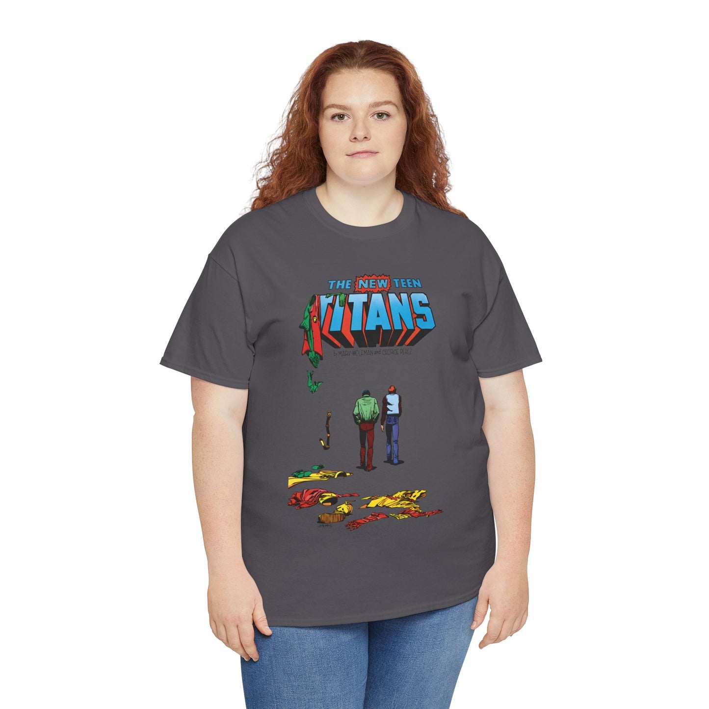 New Teen Titans T-Shirt - George Perez Art - Robin, Kid Flash Quitting - #39 Cover - DC Comics