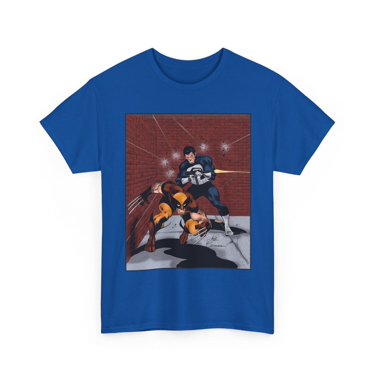 Wolverine & Punisher T-Shirt - John Buscema Art - Marvel Comics