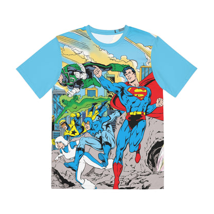 Justice League International All Over Print Tee (Polyester) - Dan Jurgens Art - DC Comics