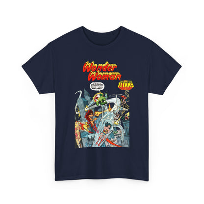 Wonder Woman/New Teen Titans T-Shirt - Ross Andru Art - Wonder Girl, Starfire, Cyborg, Raven - #287 Cover Art - DC Comics