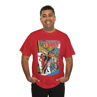 New Titans T-Shirt - George Perez Art - Troia 1st Appearance - Nightwing, Cyborg, Starfire, Raven, Jericho, Changeling - DC Comics