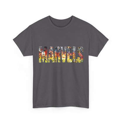 Marvels T-Shirt - Alex Ross Art from the popular Kurt Busiek Story - Spider-Man, Fantastic Four, X-Men, Hulk, Captain America, Thor, Iron Man - Marvel Comics