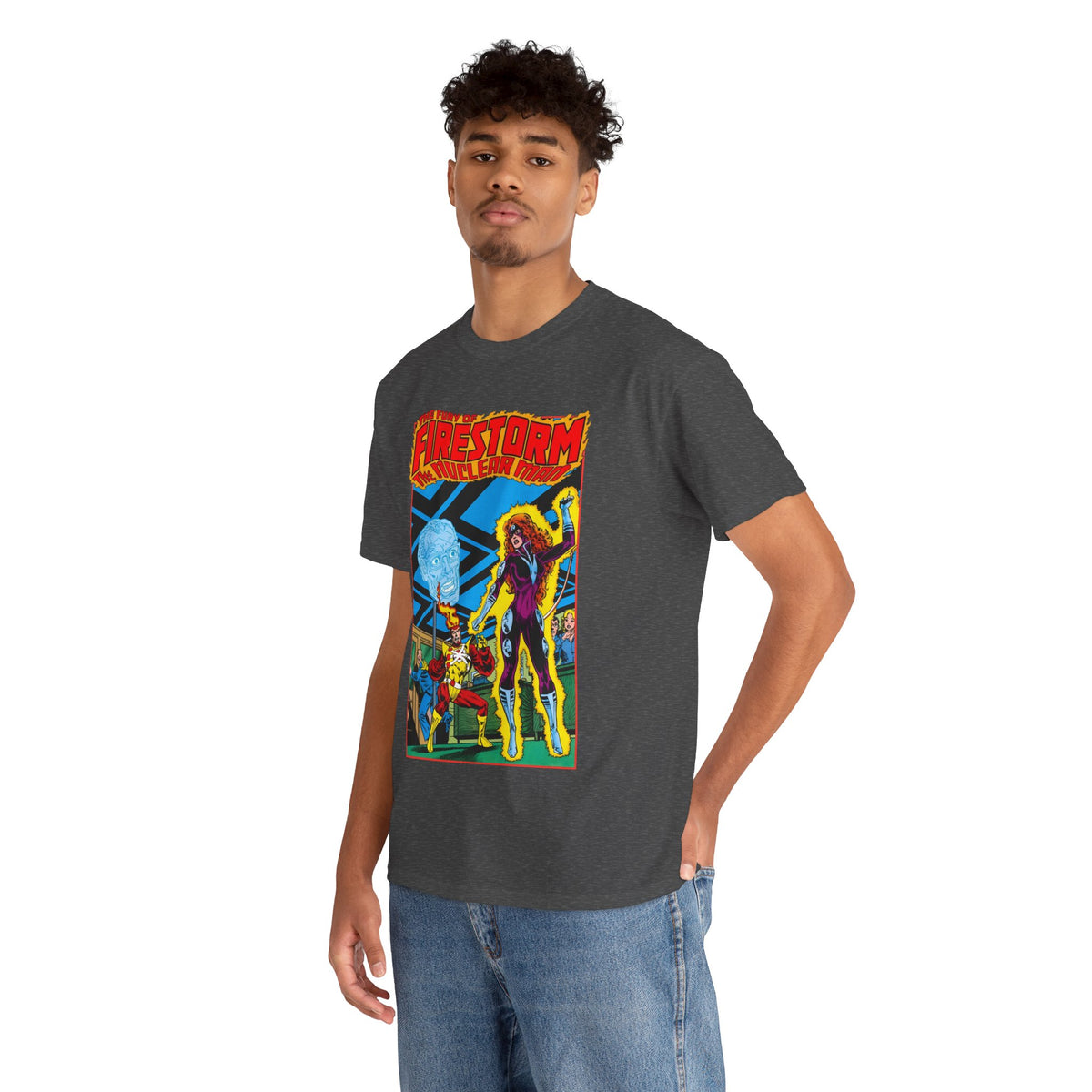 Fury of Firestorm T-Shirt - Pat Broderick Art - Vs Plastique - #7 Cover Art - DC Comics