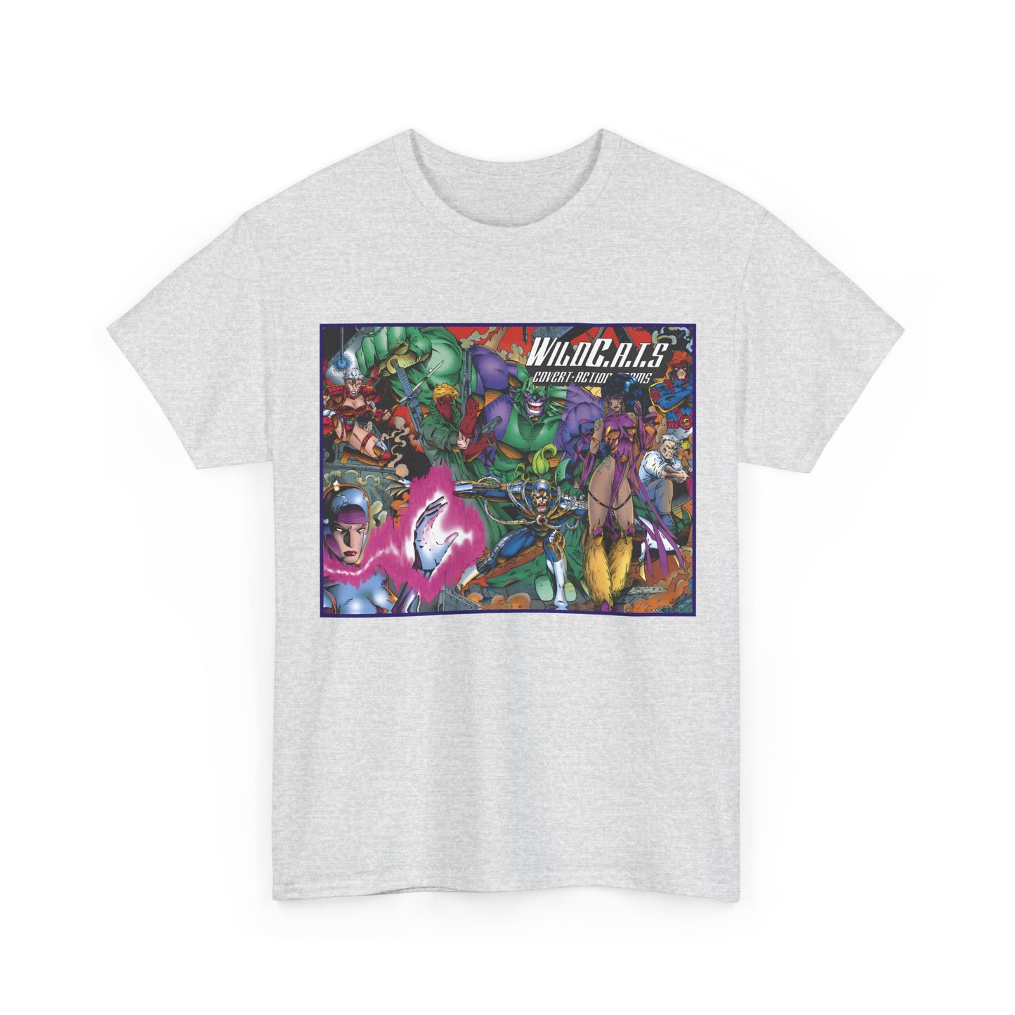 Wildcats T-Shirt - Jim Lee Art - #0 Cover - Spartan, Grifter, Zealot, Voodoo, Maul, Warblade, Emp - Image Comics/Wildstorm/DC Comics - WildC.A.T.S.