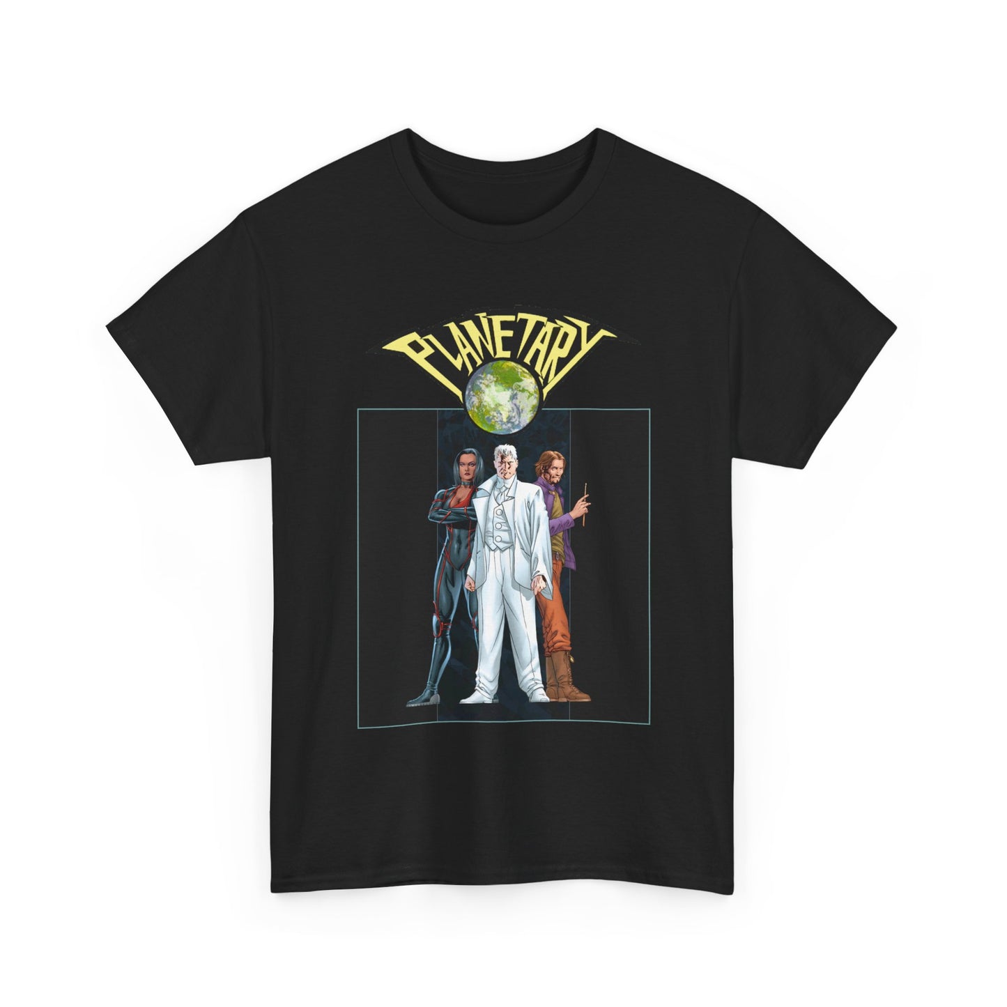 Planetary T-Shirt -  - John Cassaday Art - The Drummer, Jakita Wagner & Elijah Snow - DC Comics/Wildstorm