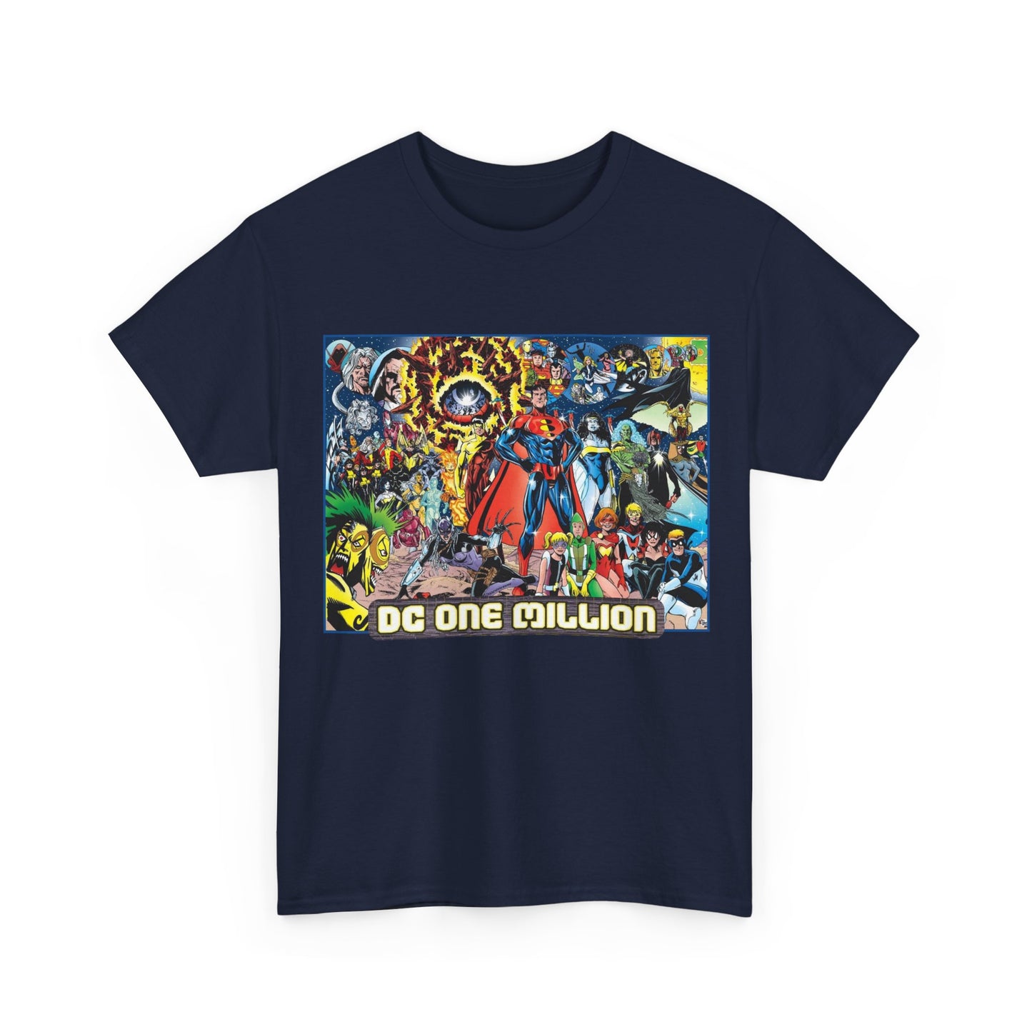 DC One Million T-Shirt - Phil Jimenez Art - Future Versions of Superman, Batman, Wonder Woman, Green Lantern, Flash - DC Comics