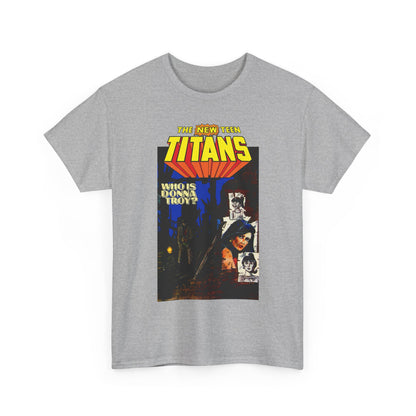 New Teen Titans T-Shirt - Classic George Perez Art - Who is Donna Troy? - Iconic Story and Cover - Robin/Dick Grayson - Popular DC Comics 1980s Series