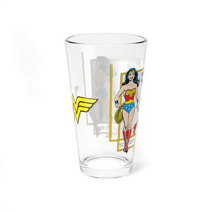 Wonder Woman Pint Glass, 16oz - DC Comics Style Guide - Jose Luis Garcia-Lopez Art - Diana Prince, Amazon Warrior