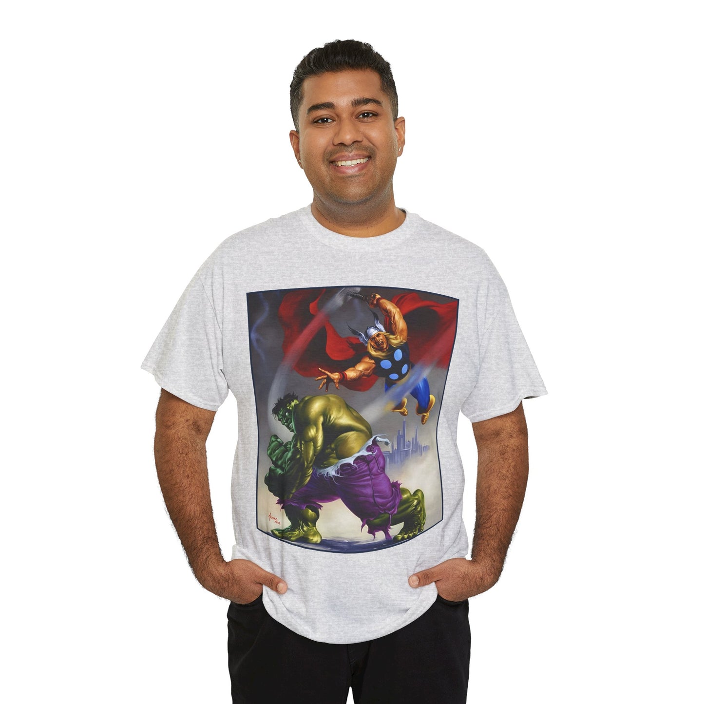 Incredible Hulk & Thor T-Shirt - Joe Jusko Art - Marvel Comics