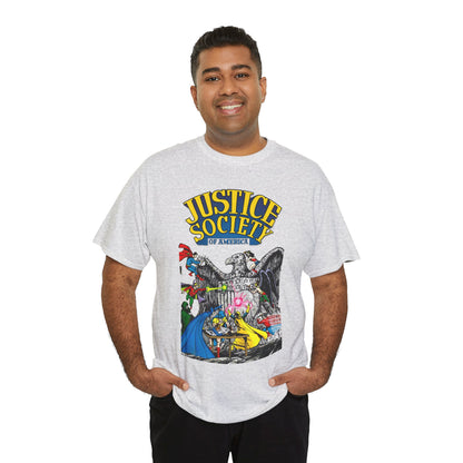 Justice Society T-Shirt - George Perez Art - Dr Fate, Atom, Spectre, Wonder Woman, Flash, Batman, Superman, Hawkman - JSA - DC Comics