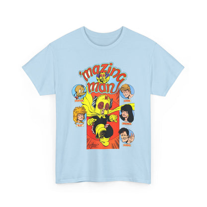 'Mazing Man T-Shirt - DeStefano & Kesel Art - Funny 1980s Comic Series - DC Comics