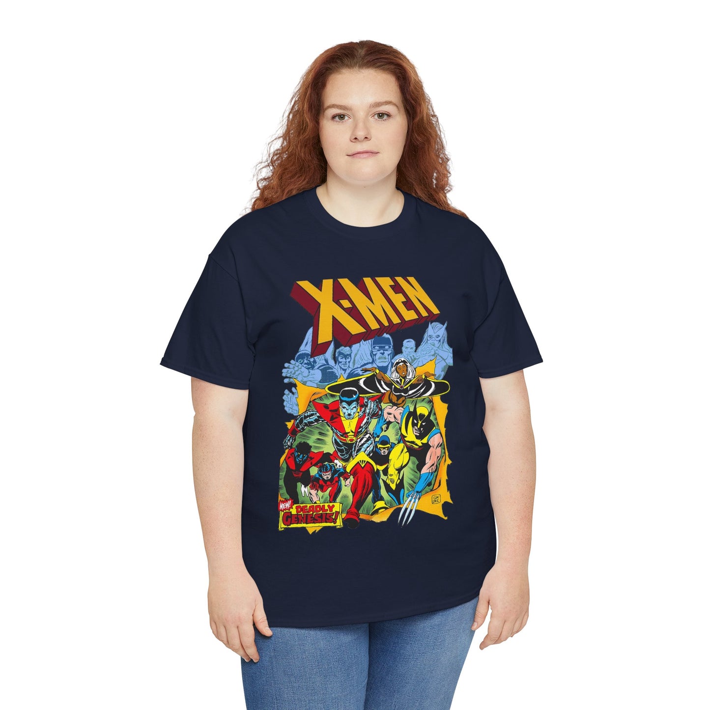 Giant-Sized X-Men T-Shirt - Dave Cockrum Art - Wolverine, Storm, Colossus, Cyclops, Nightcrawler, Thunderbird - New Chris Claremont Era - Marvel Comics