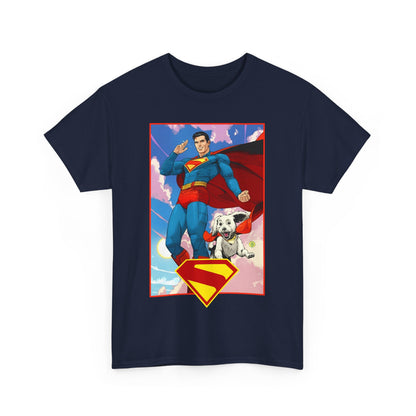 Superman & Krypto T-Shirt - DC Comics - New James Gunn Movie 2025 - Dan Mora Art - Man of Steel