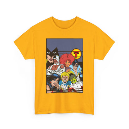 New Teen Titans T-Shirt - George Perez Painted Art - Nightwing, Wonder Girl, Raven, Jericho, Cyborg, Starfire, Changeling - DC Comics