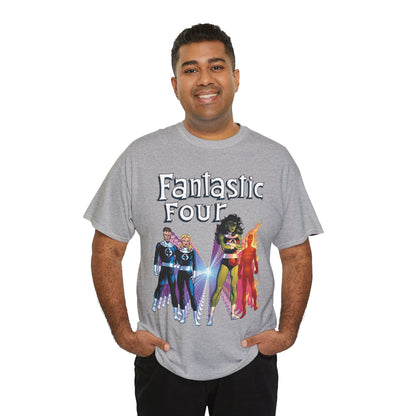 Fantastic Four T-Shirt - John Byrne Art - She-Hulk, Reed Richards, Human Torch, Invisible Woman - Marvel Comics